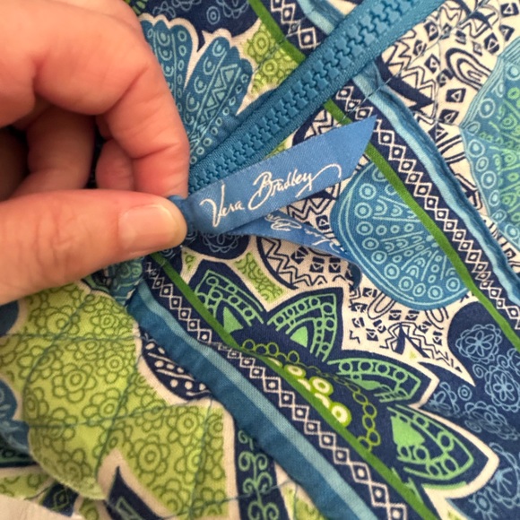 Vera Bradley extra large duffle bag blue green floral - Picture 5 of 16